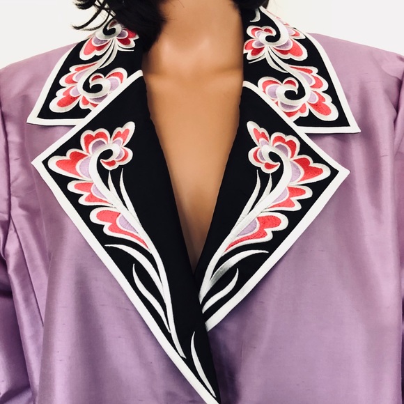 Bob Mackie Wearable Art Silk XL Jacket Designer - Picture 2 of 7